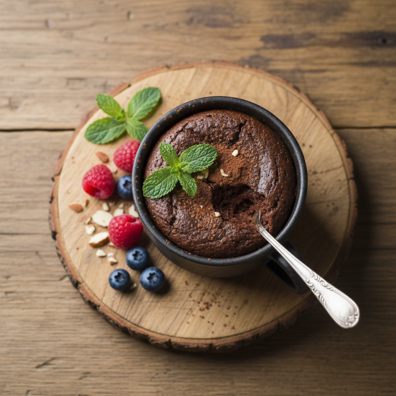 Fudgy Chocolate Protein Mug Cake