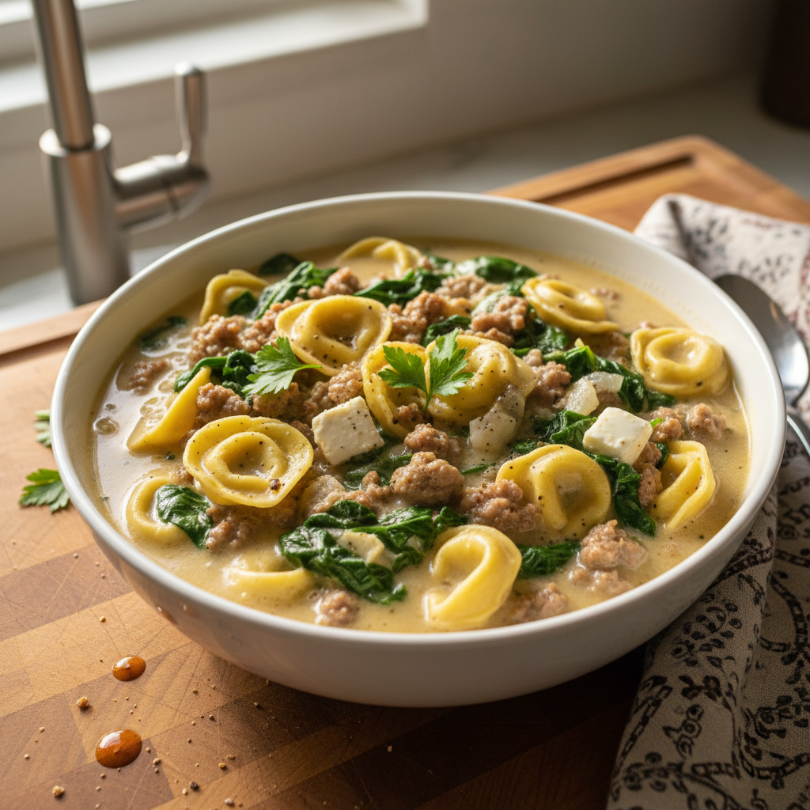 Creamy Tortellini Sausage Soup