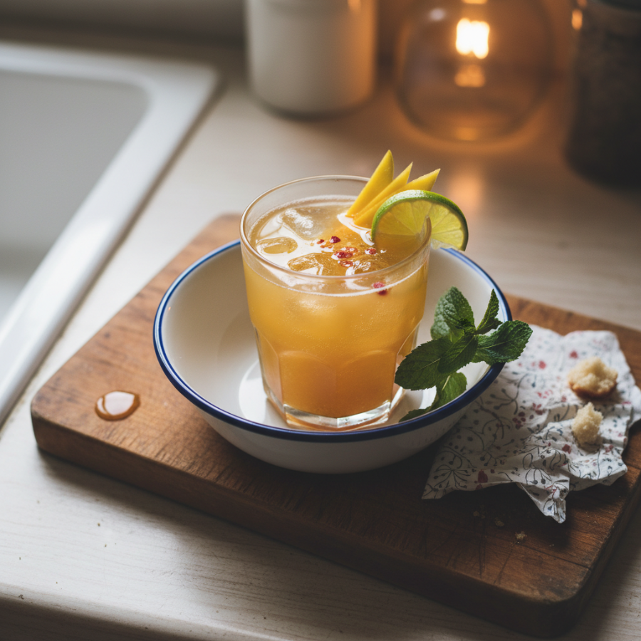 Sparkling Mango Chili Lime Soda