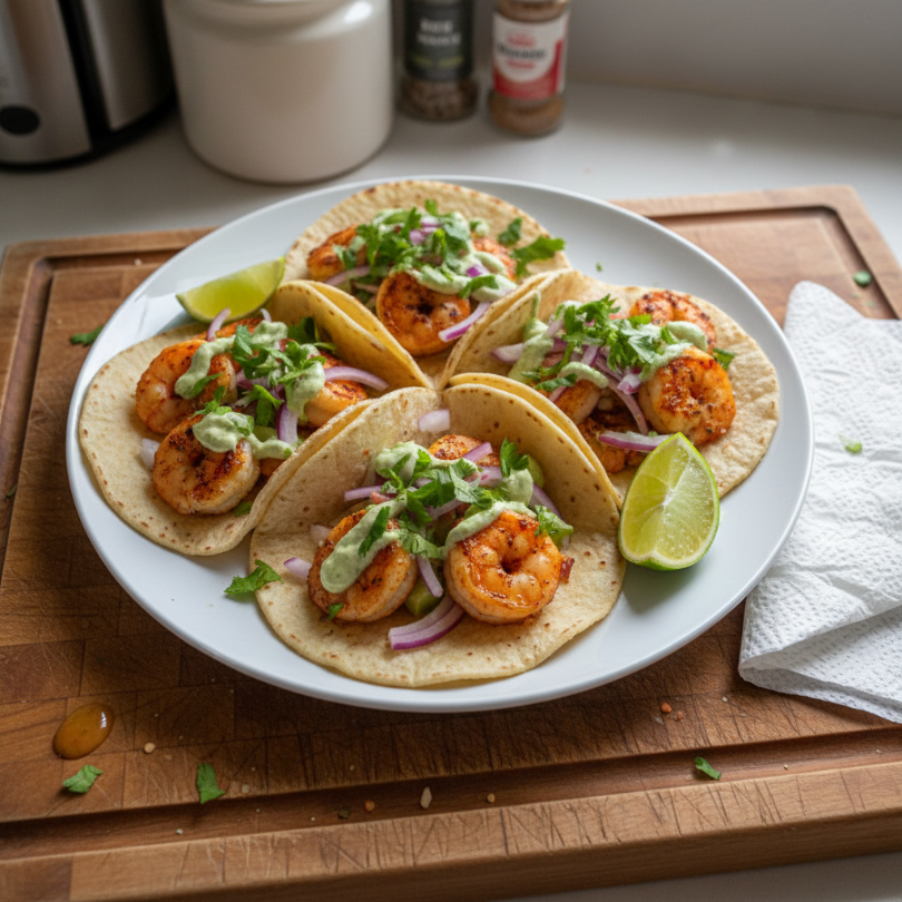 Zesty Lime and Cilantro Shrimp Tacos