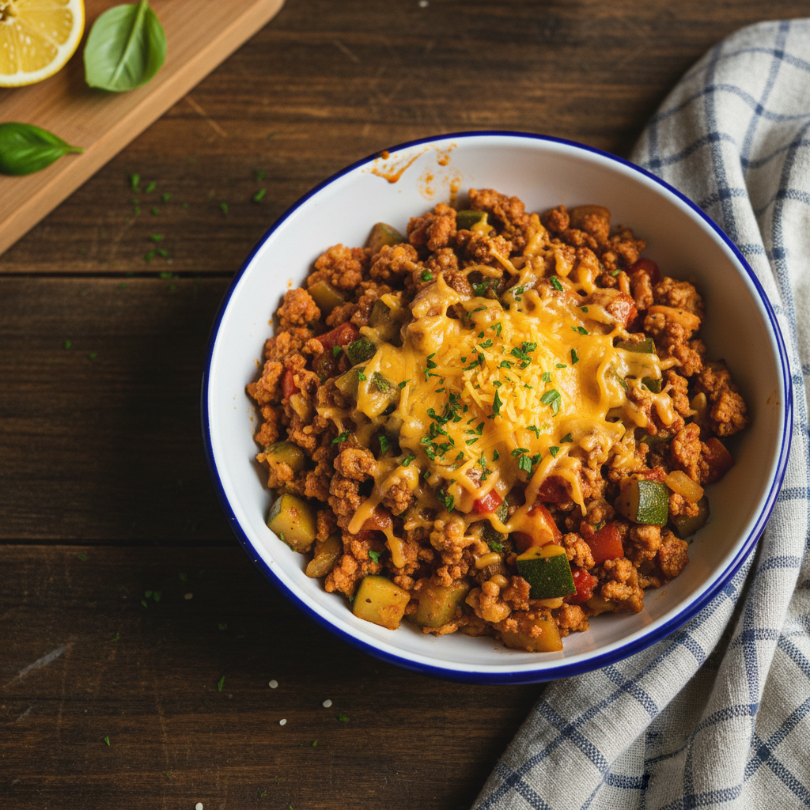 Ground Turkey and Zucchini Skillet