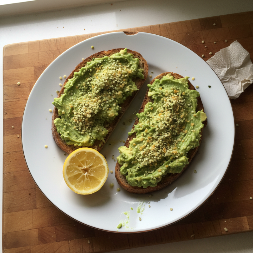 Savory Avocado & Hemp Seed Toast