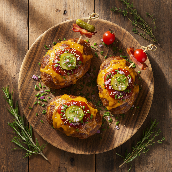 Cheeseburger Mini Meatloaves