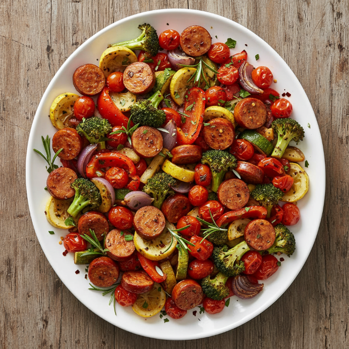 Sheet Pan Sausage and Roasted Veggies