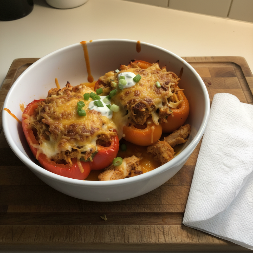 Buffalo Chicken Stuffed Peppers
