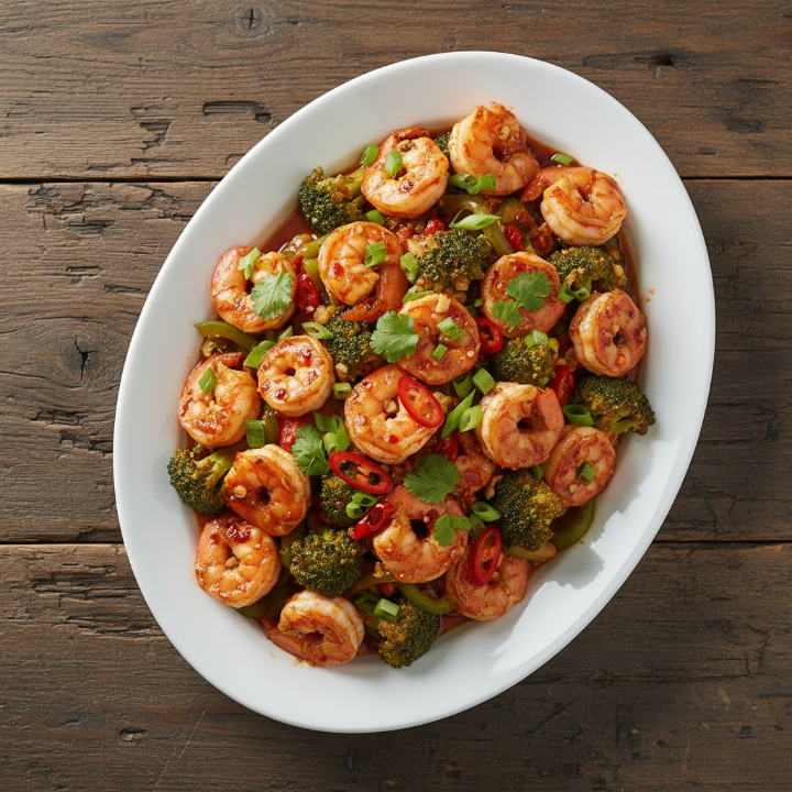 Spicy Garlic Shrimp and Broccoli Stir-Fry