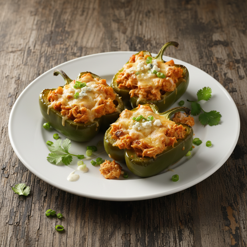 Buffalo Chicken Stuffed Bell Peppers