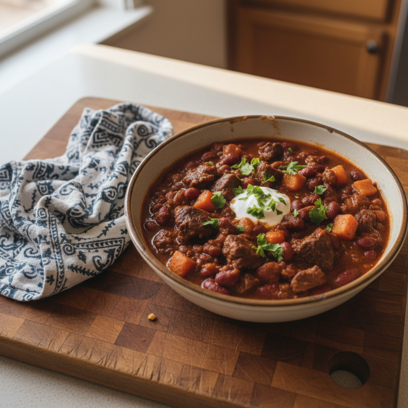 Iron-Rich Beef and Sweet Potato Chili