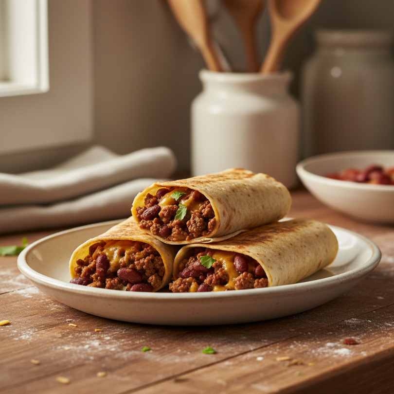 Beef and Bean Burritos