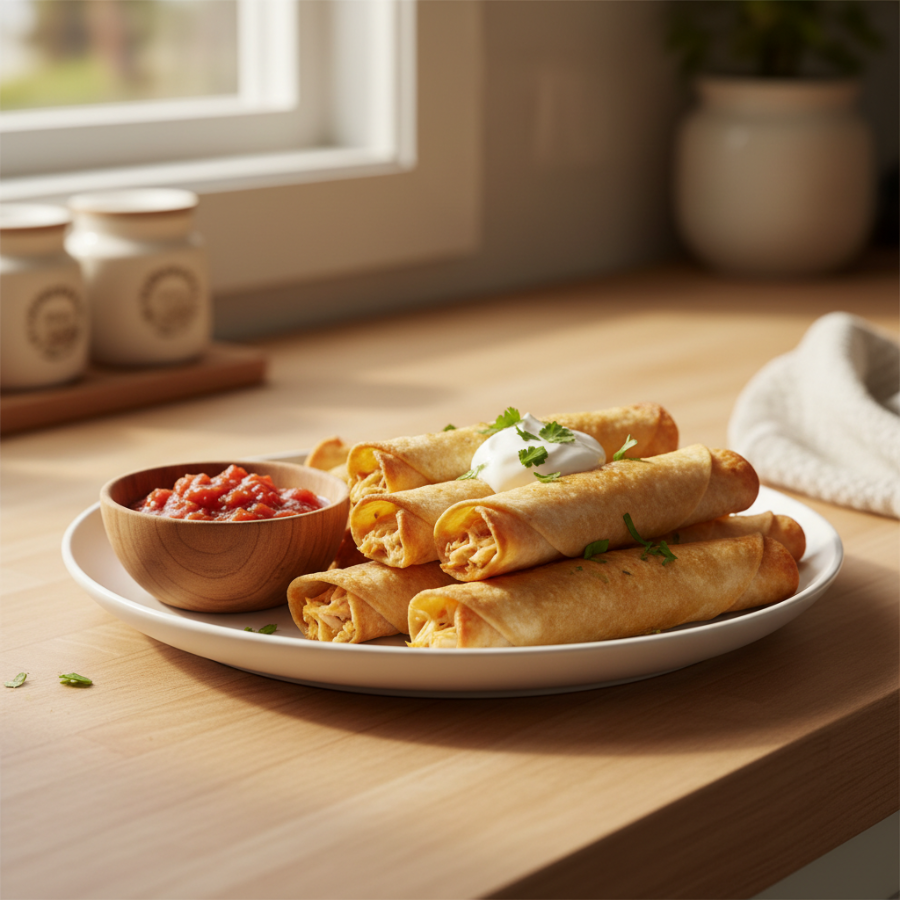 Baked Chicken Taquitos