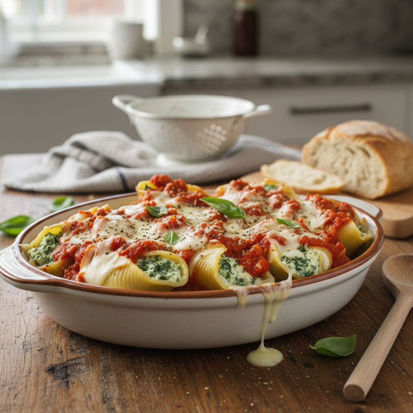 Spinach and Ricotta Stuffed Shells