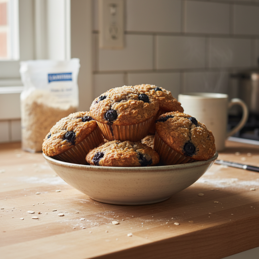 Blueberry Oatmeal Muffins