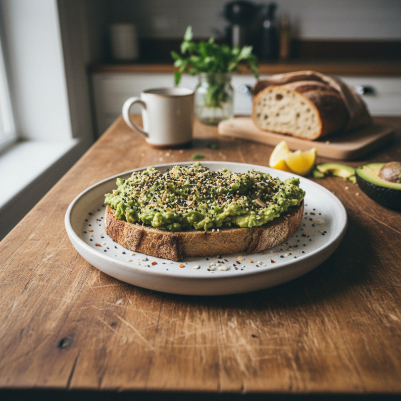 Avocado Toast with Everything Bagel Seasoning