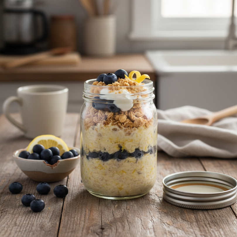 Lemon Blueberry Overnight Oats
