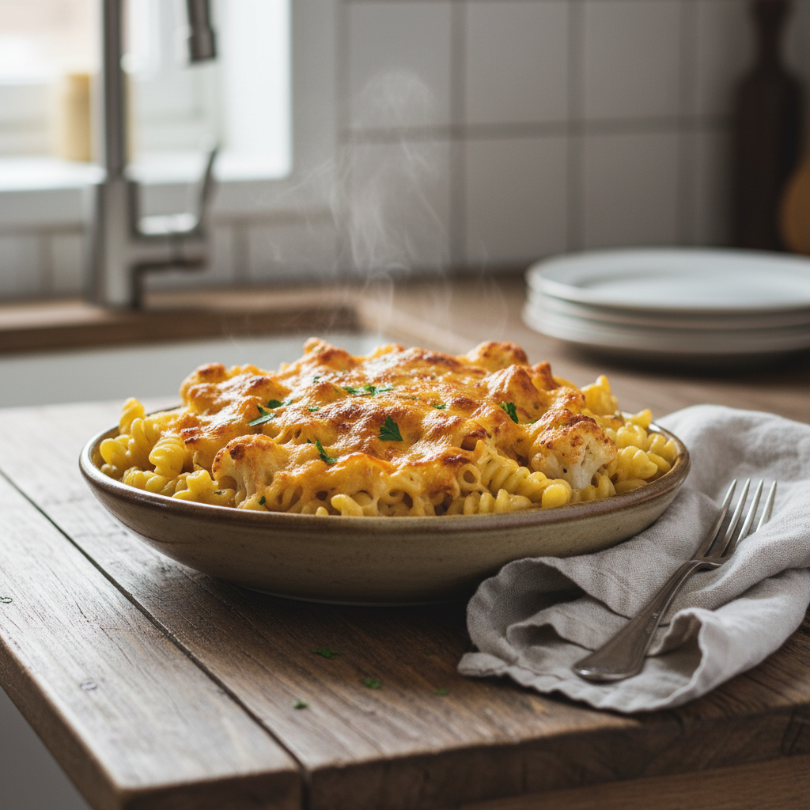 Cheesy Cauliflower Pasta Bake
