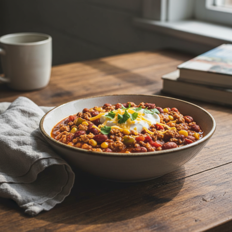Easy Stovetop Ground Turkey Chili
