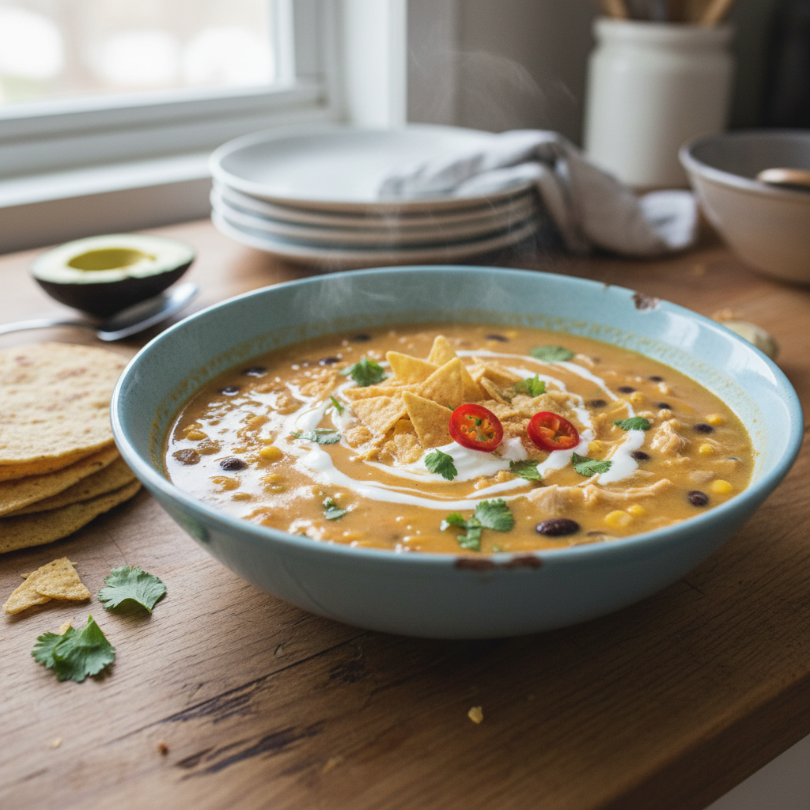 Creamy Chicken Tortilla Soup