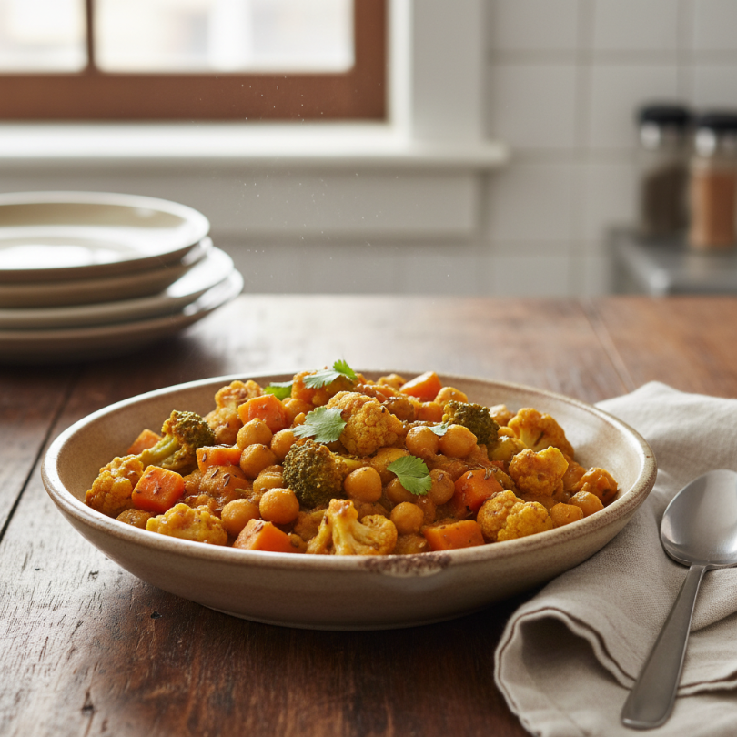 Curried Vegetable and Chickpea Stew