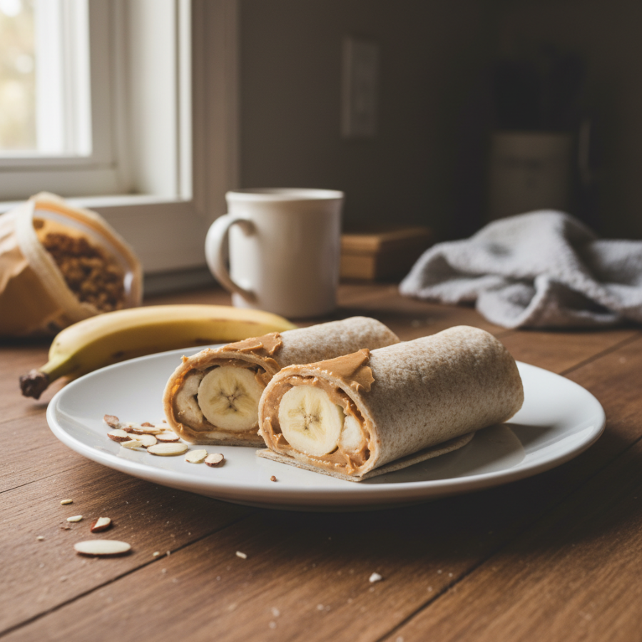 Banana Almond Butter Wrap