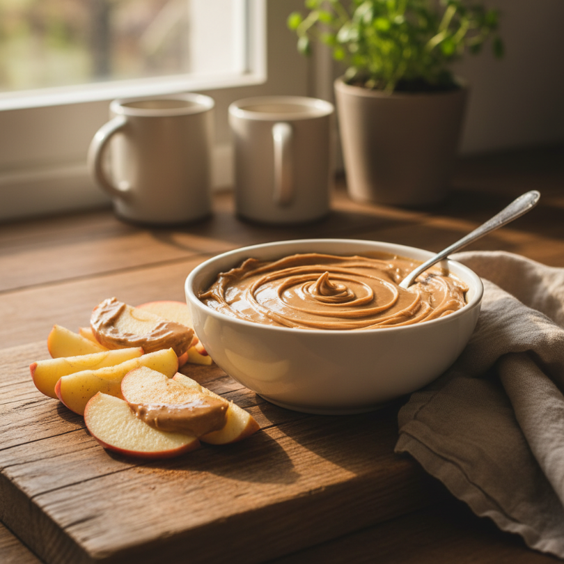 Apple Slices with Nut Butter Dip