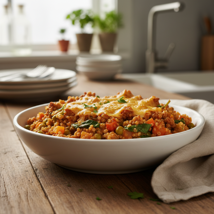 Ground Turkey Quinoa Casserole
