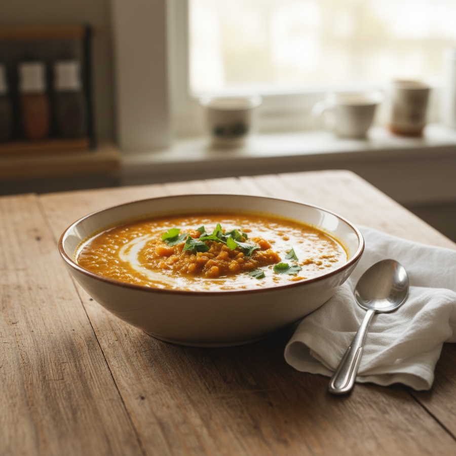 Pumpkin Dal With Coconut Milk