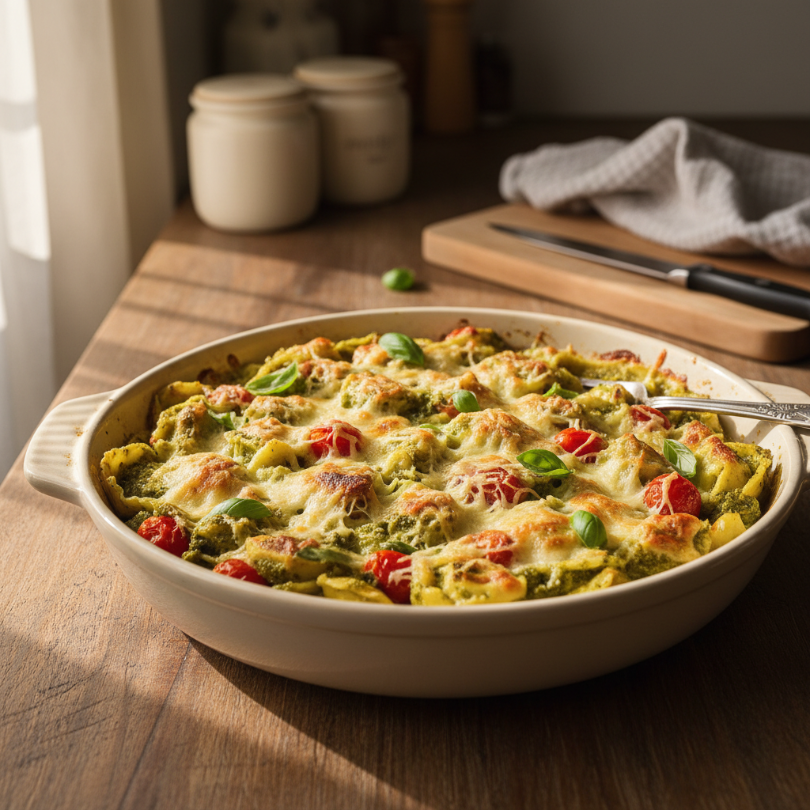Pesto Tortellini Bake