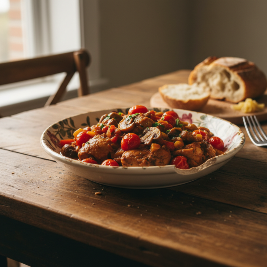 Crockpot Chicken Cacciatore