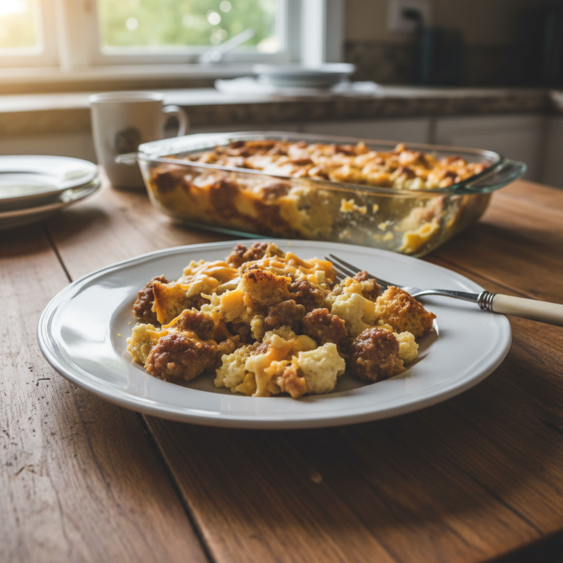 Sausage and Cheese Breakfast Casserole