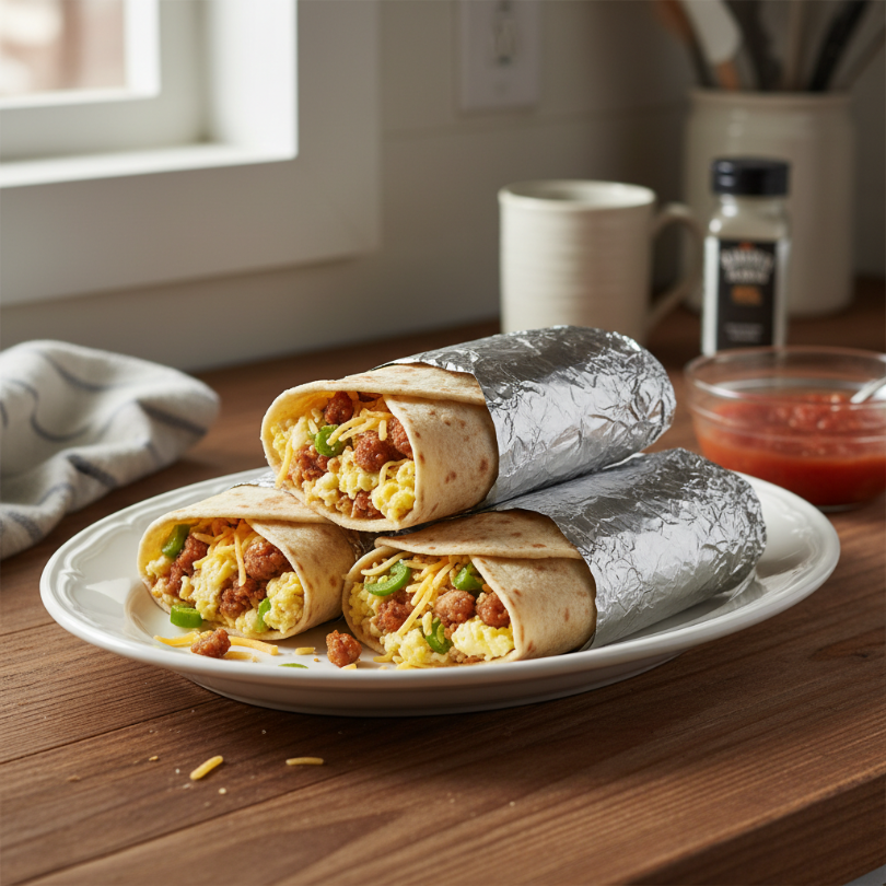 Freezer Breakfast Burritos
