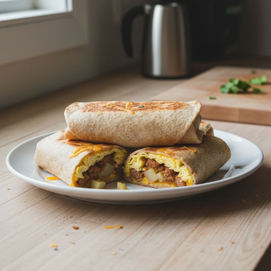 Freezer Breakfast Burritos