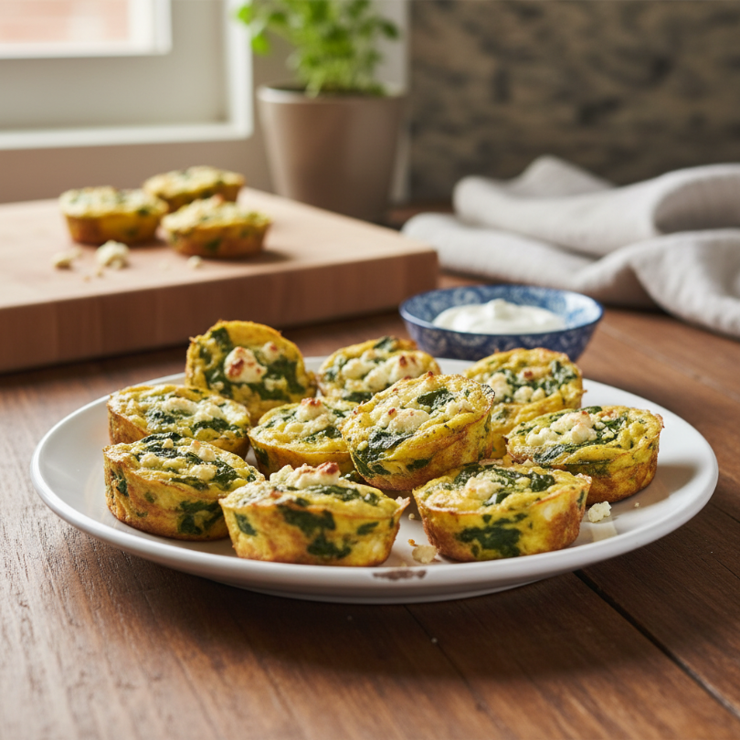Spinach and Feta Muffin Tin Frittatas