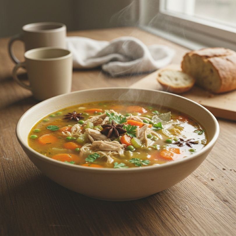 Bone Broth Chicken and Vegetable Soup