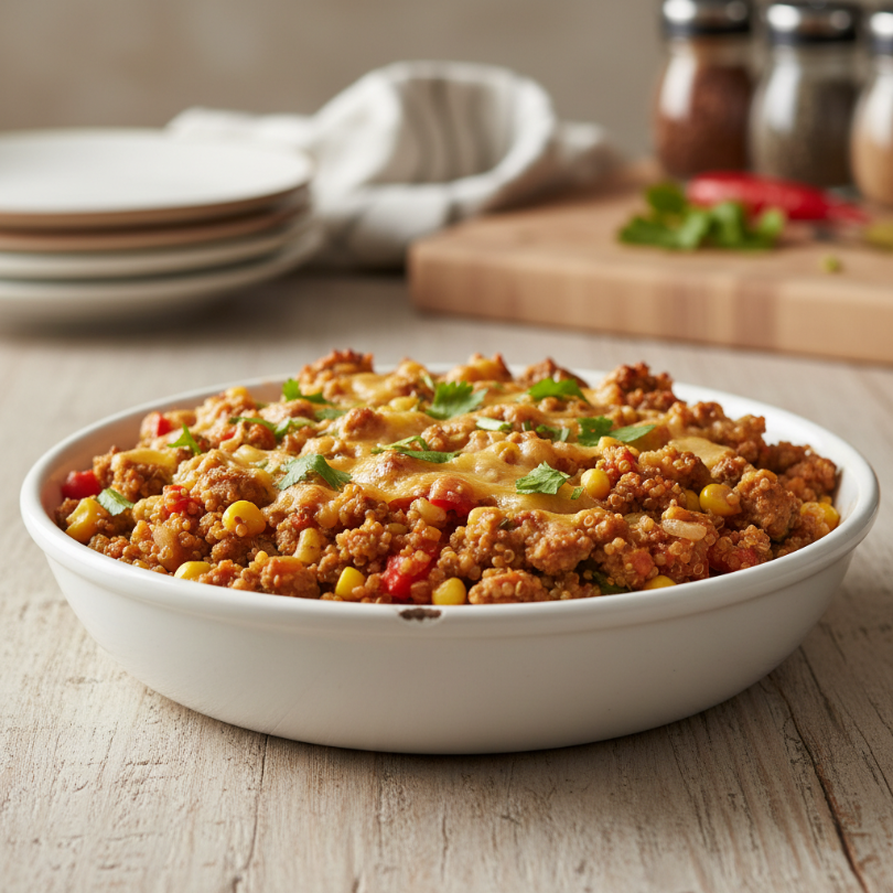 Ground Turkey Quinoa Casserole