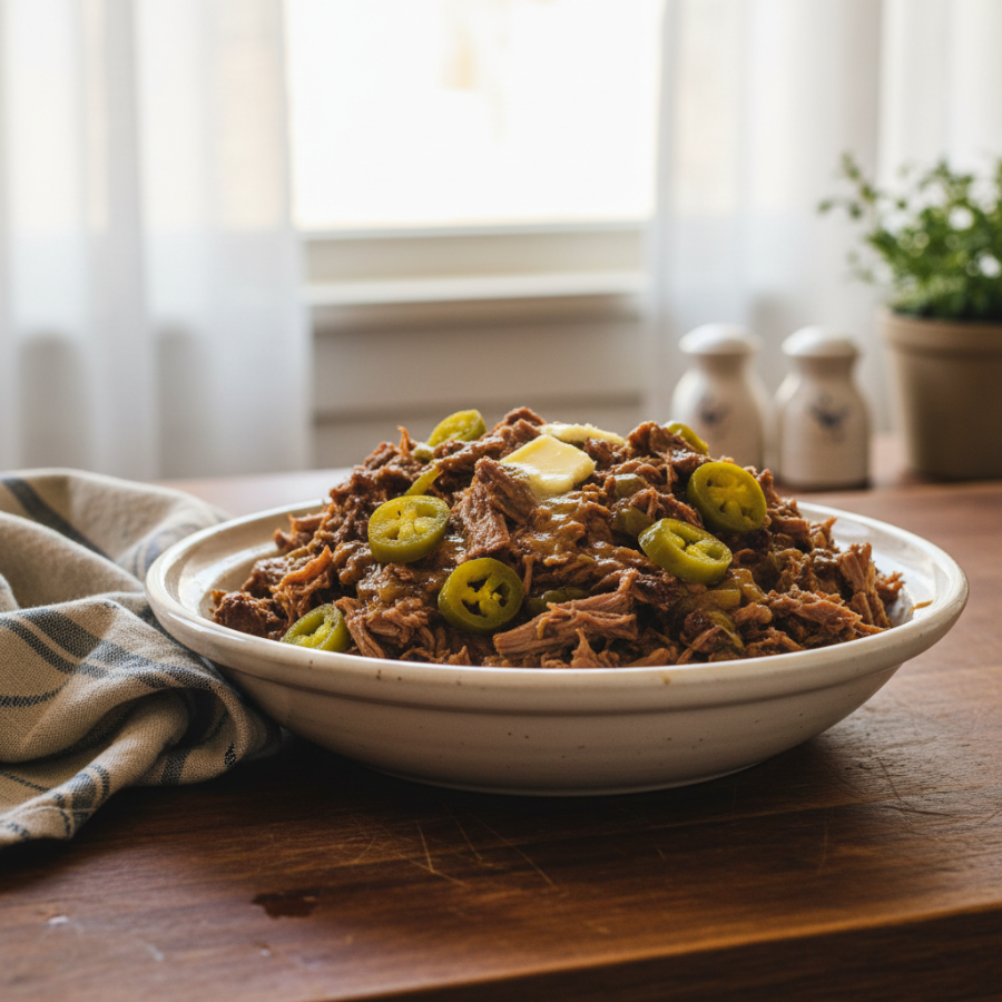 Slow Cooker Mississippi Pot Roast