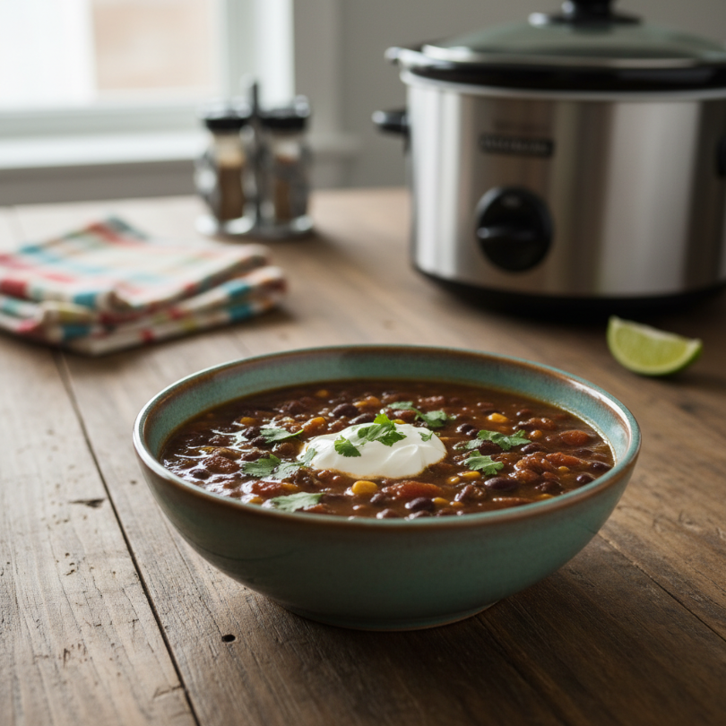 Slow Cooker Black Bean Soup