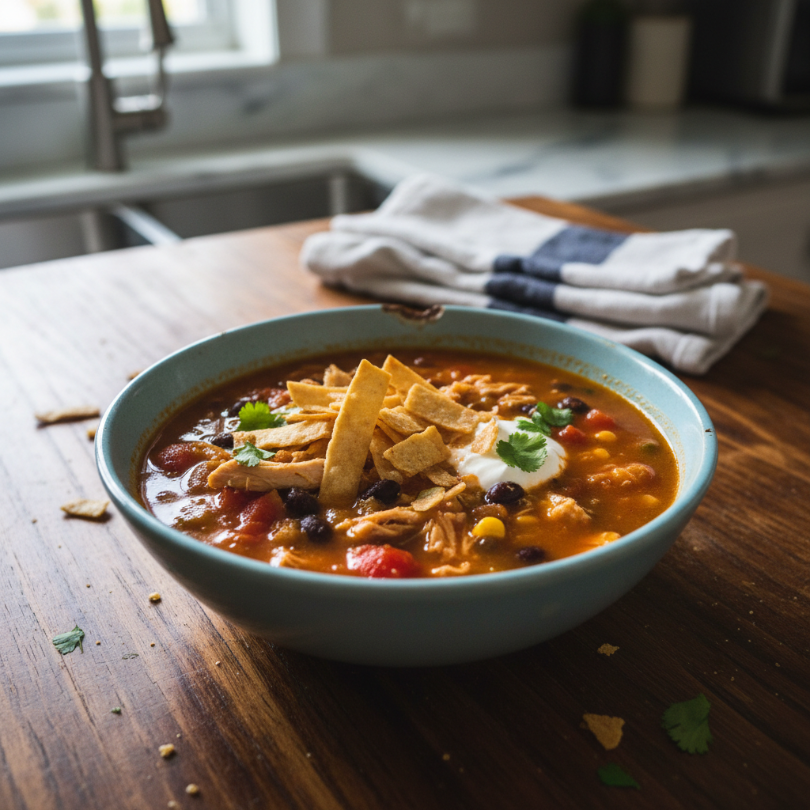 Freezer-Friendly Chicken Tortilla Soup
