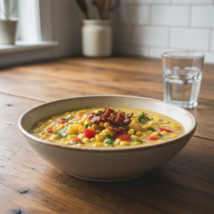 Creamy Vegan Corn Chowder