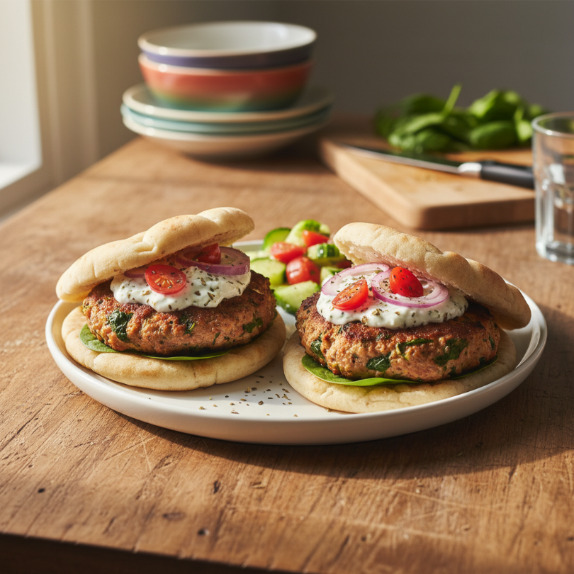 Greek Turkey Burgers