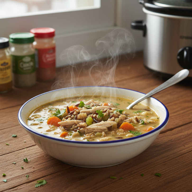 Crockpot Chicken and Wild Rice Soup