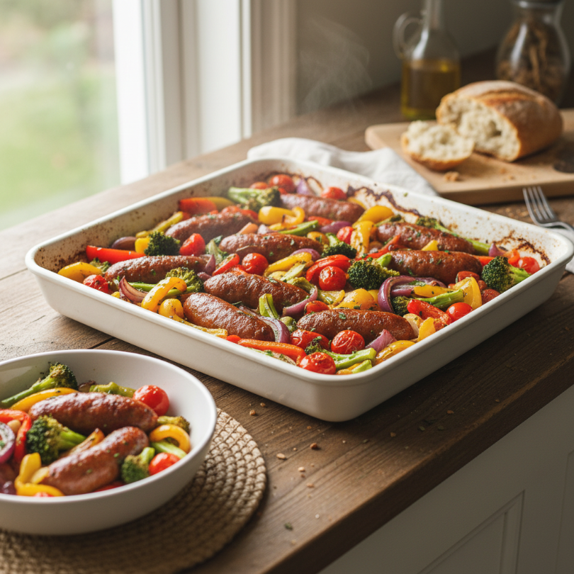 Sheet Pan Sausage and Veggies
