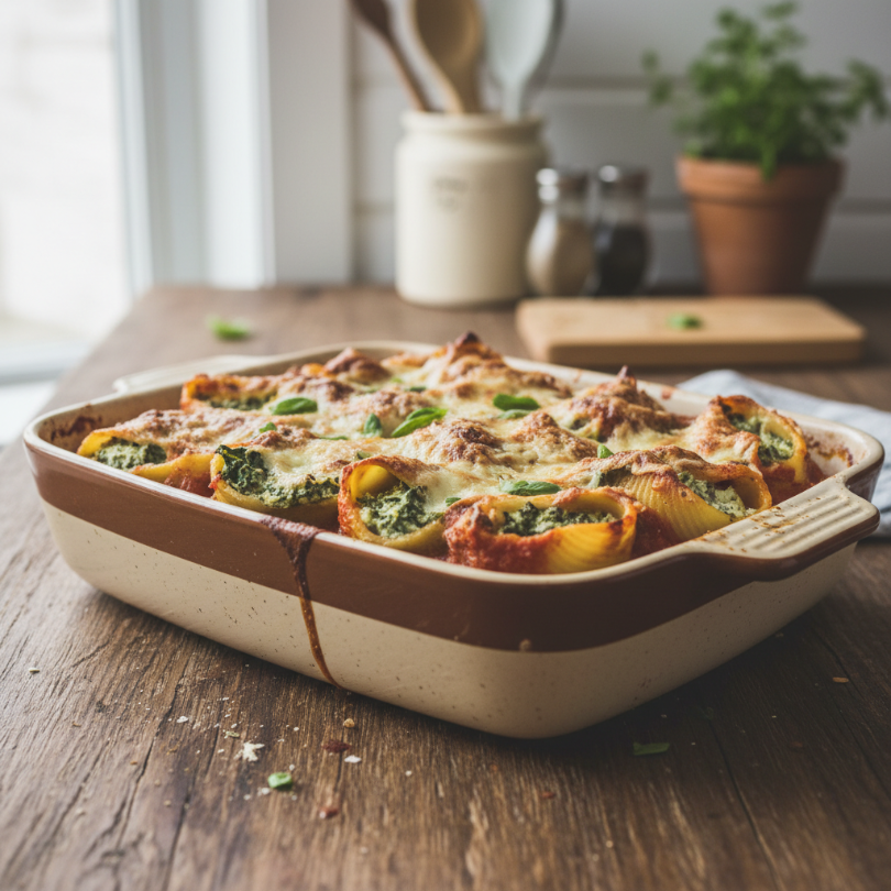 5-Ingredient Spinach and Ricotta Stuffed Shells
