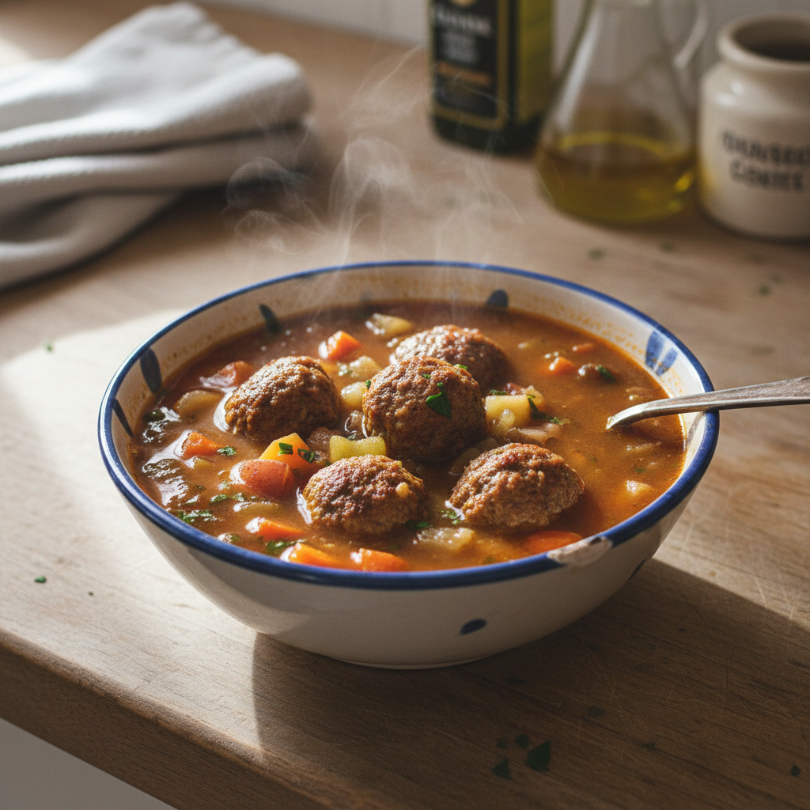 Slow Cooker Meatball and Potato Soup