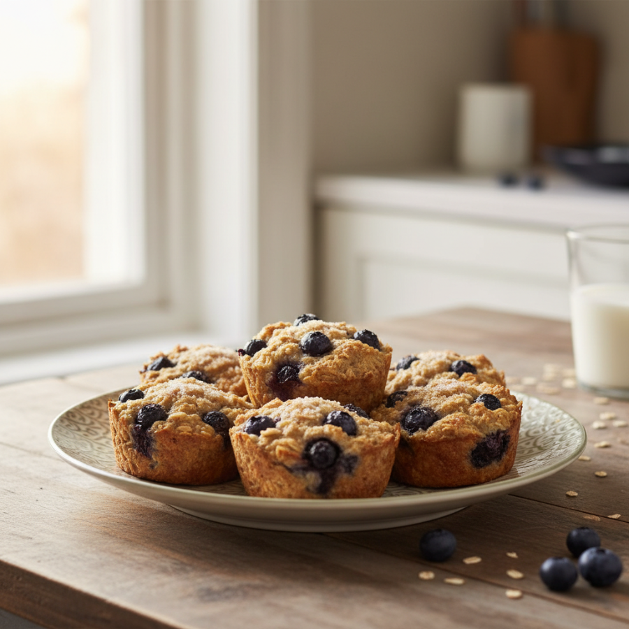 Blueberry Baked Oatmeal Cups
