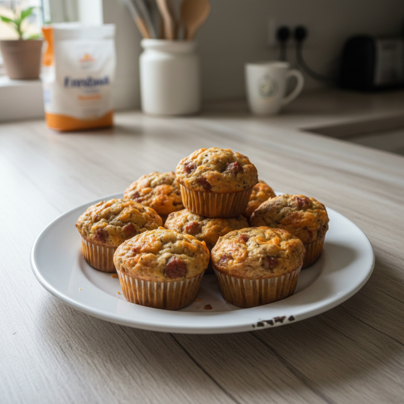Savory Muffins with Sausage and Cheese