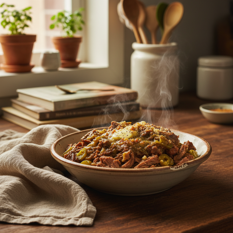 Slow Cooker Mississippi Pot Roast