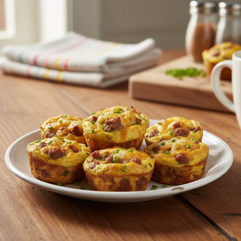Sausage and Cheese Keto Egg Muffins