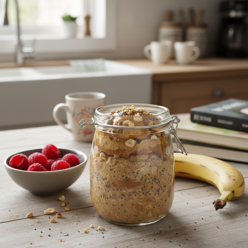 Peanut Butter Protein Overnight Oats